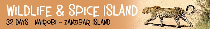Wildlife and Spice Island 35 days Nairobi - Zanzibar