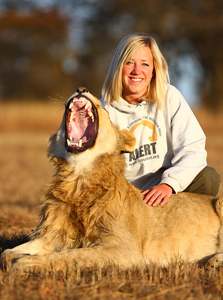 Taking photos with the lions Taking photos with the lions