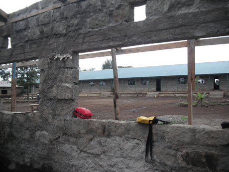 Building a window for a school in Kenya Building a window for a school in Kenya