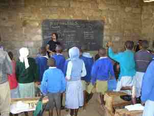 People standing in the local school People standing in the local school