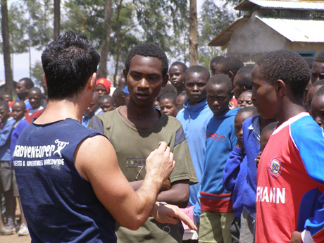 Meeting new friends at one of the tribes  Meeting new friends at one of the tribes