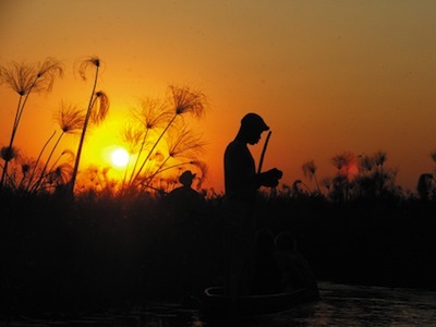 Lake fishing on the Botswana Safari