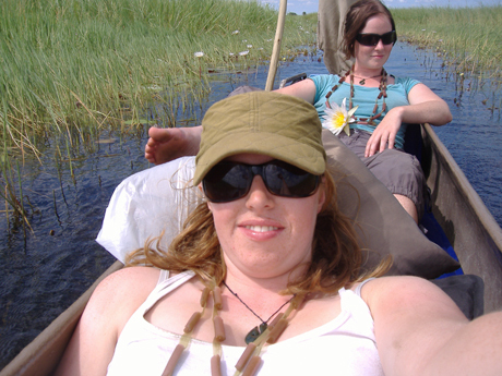 Relaxing on the Kayak on the Botswana Safari