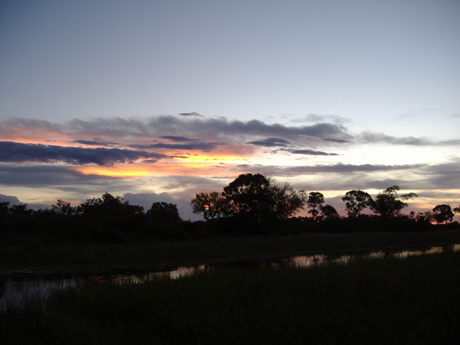 Sunset over the Botswana Safari