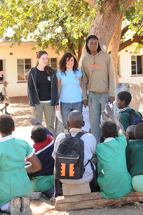 Teaching at a school in Victoria Falls Teaching at a school in Victoria Falls