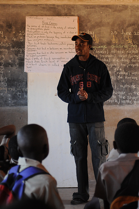 Teaching at a school in Victoria Falls Teaching at a school in Victoria Falls