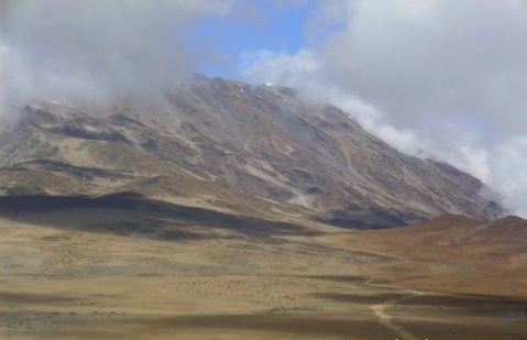 Clouds on top of Kilimanjaro