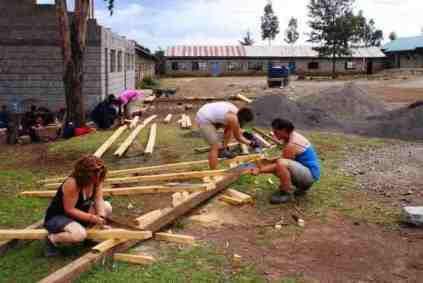 Hard work building a school 